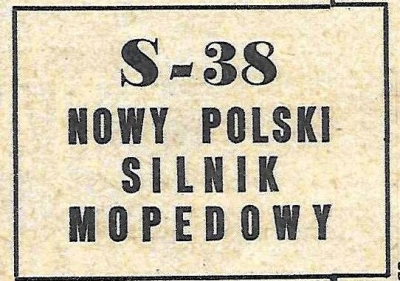 S-38 nowy polski silnik mopedowy