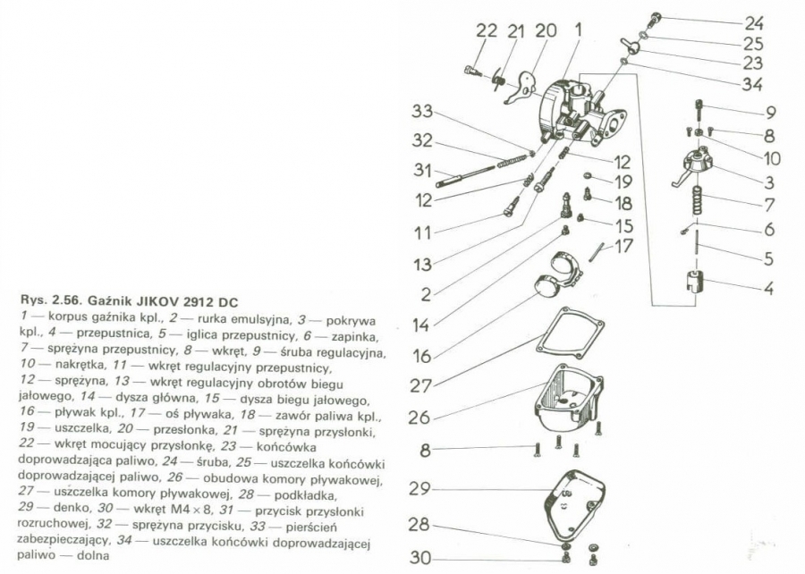 Gaźnik JIKOV 2912 DC