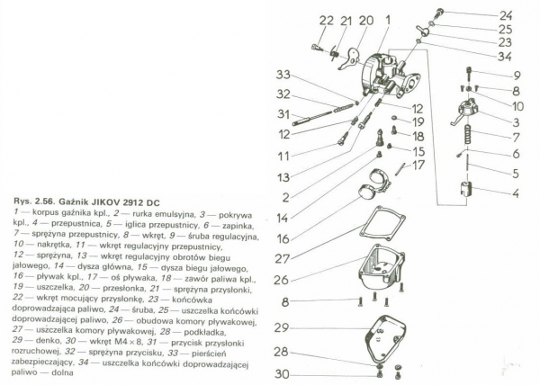 Gaźnik JIKOV 2912 DC